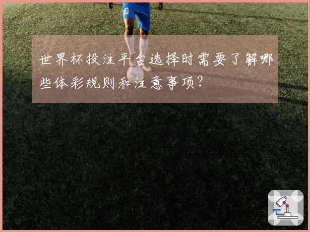 世界杯投注平台选择时需要了解哪些体彩规则和注意事项？